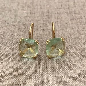 Stellla & Dot Cushion Drop Earrings - soft mint